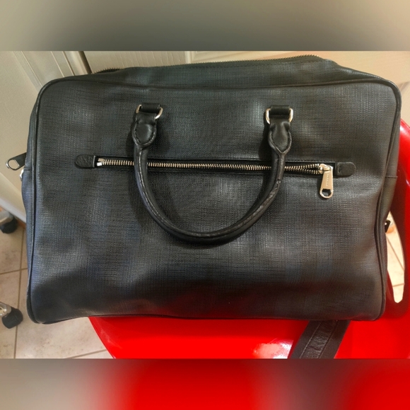 Black Leather Men's Bag - Picture 1 of 14